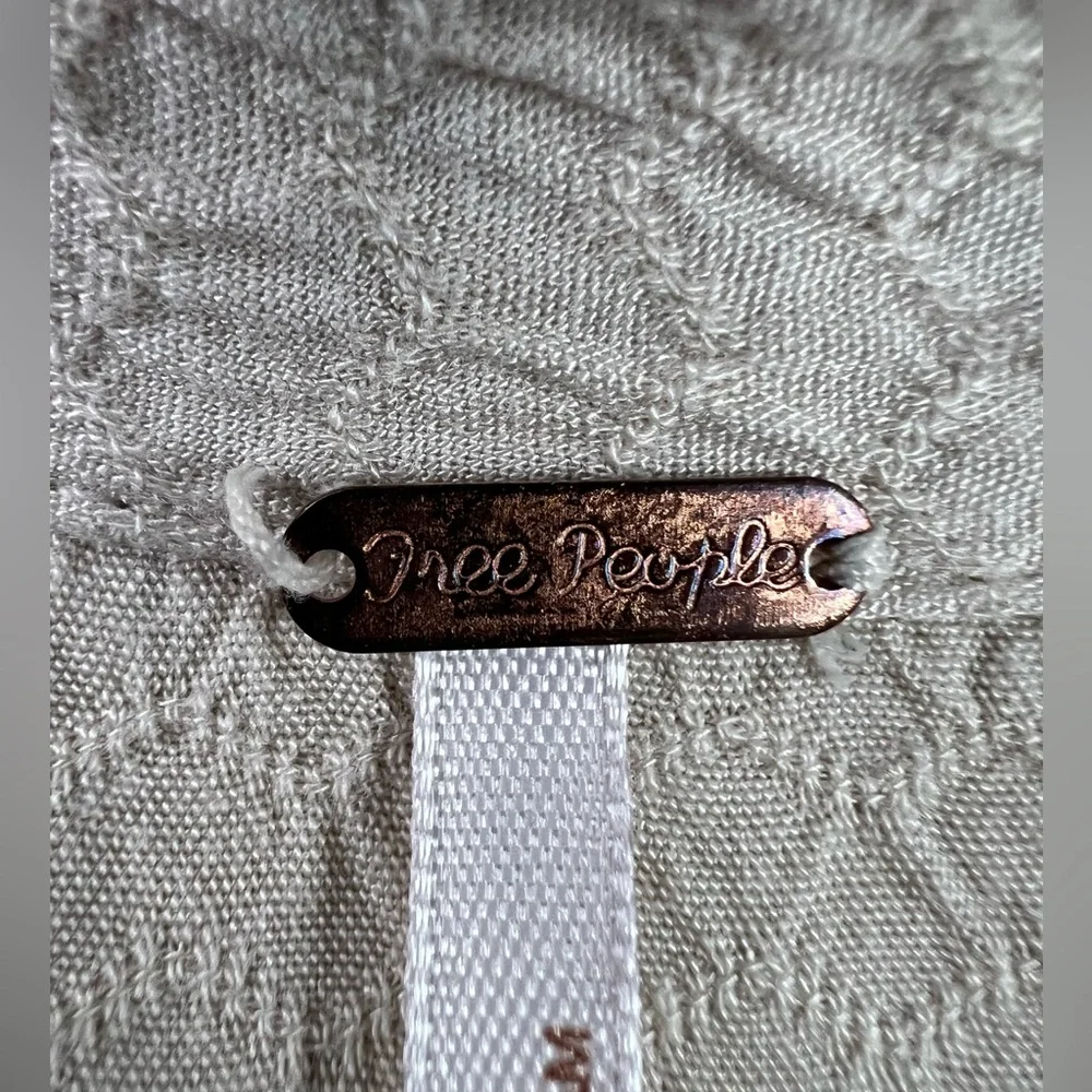 Free People Erin’s Jacquard Oversized Viscose Long Sleeve Button Down